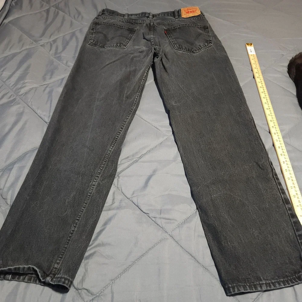 Levi's 550 Men's Jeans 38x34 Actual 37x32.5 Relaxed Fit Black 100% Cotton